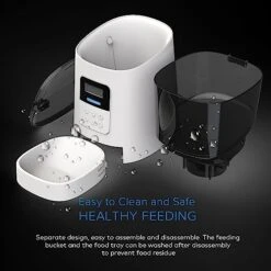 Floofi Automatic Cat Dog Feeder With Camera & Timer 6L,1080P HD Video With IR Night Vision, Real-Time Video Recording,Two Way Voice Intercom,Low Food & Blockage Sensor, Sound Alerts For Pets -Zoo Shop 41OGwOBdNcL
