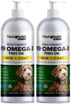 Liquid Health Pets K9 Omega 3 Fish Oil For Dogs - Liquid Omega 3 For Dogs With EPA + DPA + DHA, Dog Shedding Suplement May Reduce Itching And Support Joint, Immunity, Brain & Heart Health (16 Oz) -Zoo Shop 41OMFuBiVoL. AC