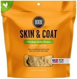 BIXBI Skin & Coat Support Salmon Jerky Dog Treats, 10 Oz - USA Made Grain Free Dog Treats - Antioxidant Rich To Support Shiny, Full Bodied Coats - High In Protein, Whole Food Nutrition, No Fillers -Zoo Shop 41ONDJGisDL. AC 1