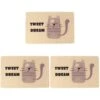 Mipcase Large Cat Litter Mat 3pcs Kittens Cats/Litter Food Cm Inch Pad Puppy Urine Dogs Mat Backing, Sleeping Pet, Kitten With Non- Fedding Mat, Mat- Proof Beige Scatter For Washable, -Zoo Shop 41ONvsCqIoL