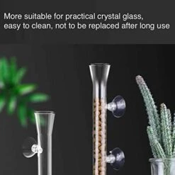 GENERIC 2in1 Shrimp Feeding Tube And Dish, Clear Crystal Glass Shrimp Feeder Tube Tray For Fish Tank Aquarium Shrimp (10in Feeding Tube + 60mm Dish) -Zoo Shop 41OUAmXiZ2L