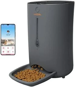 COOKX Automatic Cat Feeder With Camera 7L App Control Smart Feeder Cat Dog Food Dispenser 6-Meal Auto Pet Feeder With Timer Programmable HD Camera For Voice And Video Recording (Color : White) -Zoo Shop 41OVINn2dCL. AC