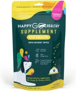 Happy Go Healthy Gut Health Supplements For Dogs | Prebiotic & Probiotic Food Topper With Ginger Root, Icelandic Seaweed, And Organic Kelp | All Breeds And Sizes | 60 Count 28 Happy Go Healthy Gut Health Supplements For Dogs | Prebiotic & Probiotic Food Topper With Ginger Root, Icelandic Seaweed, And Organic Kelp | All Breeds And Sizes | 60 Count -Zoo Shop 41OtaOTI4yL. AC