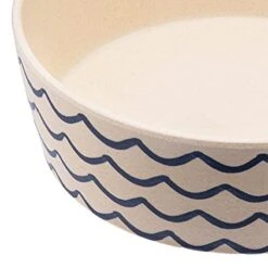 Beco Classic Printed Bamboo Dog Food & Water Bowl,Nature Inspired Ocean Waves, Small -Zoo Shop 41P5KcDE3ZL