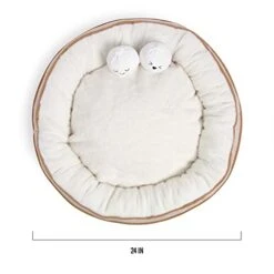 TONBO Soft Plush Small Cute And Cozy Food Dog Cat Bed, Washer And Dryer Friendly (Dim Sum) -Zoo Shop 41PORL46bbL