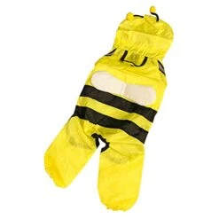 1 Pc Pet Bee Shaped Rain Slicker Hooded Raincoat Stylish Pet Raincoat For Dog Dog Sweater -Zoo Shop 41PZweGvyCL