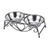 Dual Stainless Steel Dog Bowl Pet Water Food Feeder Bowl Dog Food Bowl Pet Bowl Size Small Pet Dog Utensils -Zoo Shop 41PmPYehwEL