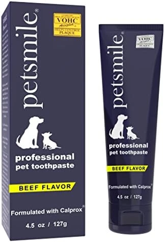 Petsmile Professional Pet Toothpaste | Cat & Dog Dental Care | Controls Plaque, Tartar, & Bad Breath | Only VOHC Accepted Toothpaste | Teeth Cleaning Pet Supplies (London Broil, 4.2 Oz) 10 Petsmile Professional Pet Toothpaste | Cat & Dog Dental Care | Controls Plaque, Tartar, & Bad Breath | Only VOHC Accepted Toothpaste | Teeth Cleaning Pet Supplies (London Broil, 4.2 Oz) - Image 8