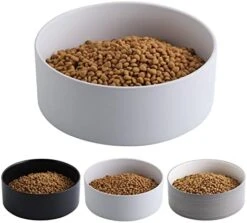 Addogyy Black Elevated/Raised Dog Bowl Ceramic With Wood Stand For Medium Large Breed,Dog Food Water Dish Heavy Wighted, Non Slip Modern Cute Porcelain Pet Bowl Extra Large -Zoo Shop 41Q9F2y1RWL. AC