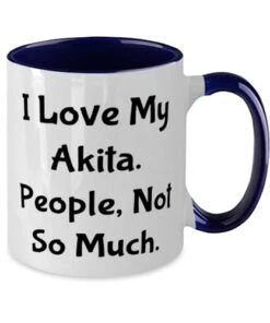 GENERIC Best Akita Dog Two Tone 11oz Mug, I Love My Akita. People, Not So Much, Appreciation Cup For Friends From Friends, Pet Toys, Cat Toys, Dog Toys, Pet Food, Cat Food, Dog Food