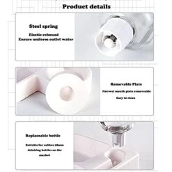 Double Dog Cat Bowls - Pets Water And Food Bowl Set With Automatic Water Bottle, Raised Pet Feeder Bowl For Cats And Small Dogs -Zoo Shop 41QSfCQLH7S