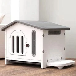 Outdoor Cat House Weatherproof, Outdoor Cat House, Cat Houses For Indoor Cats, Cat House With Door And Food Bowl ( Color : Pink ) -Zoo Shop 41QXtxMOyL. AC