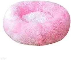 YangYan Round Washable Long Plush Dog Kennel New Super Soft Dog Mat Dog Basket Pet Bed Cat House Velvet Mats Sofa For Dog (Color : Sky Blue, Size : 40cm) -Zoo Shop 41QXuySL41L. AC 1