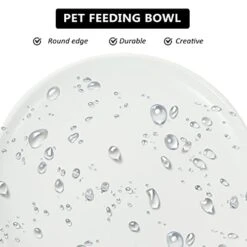 POPETPOP Puppy Water Feeder Porcelain Cat Bowl Ceramic Shallow Cat Dish, Cat Food Bowl, Pet Bowl Non Slip Pet Plate For Kitten Puppy And (White) Flat Cat Dish Kitten Ceramic Bowl -Zoo Shop 41QtyAdBXqS