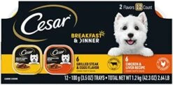 CESAR Adult Soft Wet Dog Food Steak Lovers Variety Pack With Real Meat, (36) 3.5 Oz. Trays 24 CESAR Adult Soft Wet Dog Food Steak Lovers Variety Pack With Real Meat, (36) 3.5 Oz. Trays -Zoo Shop 41QxXl7Sy0L. AC