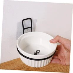 Ipetboom 4pcs Bowl Holder Bird Accessories Hanging Flower Pot Wall Mounted Planters Wall Mounted Feeder Holder Cat Feeder Holder Pet Feeder Rack Plastic Black Iron Pet Bowl Mount Pet Supply -Zoo Shop 41R1xoHBsOL