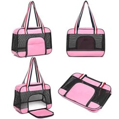 JOZZY Pet Travel Bag Portable Dog Carrier Bag Breathable Mesh Pet Puppy Travel Bag Backpack Outdoor Shoulder Bag For Small Dogs Cats Chihuahua Yorkie (Color : Pink, Size : Medium) 17 JOZZY Pet Travel Bag Portable Dog Carrier Bag Breathable Mesh Pet Puppy Travel Bag Backpack Outdoor Shoulder Bag For Small Dogs Cats Chihuahua Yorkie (Color : Pink, Size : Medium) -Zoo Shop 41R5Fu68T6L