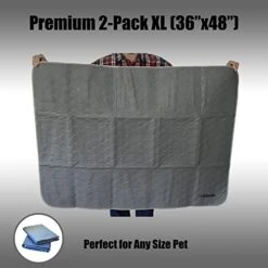 101mart Premium Washable Reusable Dog Pee Pads| Multi-Purpose Super Absorbent Leak-Proof Non-Slip Mat For Potty Training, Whelping, Crate Playpen Litterbox Liner, Food Water Placemat | Gray XL 2-Pack -Zoo Shop 41RH8e4cQCL
