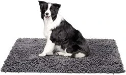 PEOPLE&PETS Indoor Dog Chenille Rug Dogs Mud Mat Pet Food Mats For Floors Dirty Mud Paws Rugs Low-Profile Doormat For Dogs Muddy Pawprints, Pet Entry, Back Door, Mud Room, Paw Gray, 20x31, Brown -Zoo Shop 41RHCxNs7GL. AC