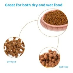 Dorakitten Ceramic Cat Food Dish: Cat Wet Food Bowls Cat Feeding Wide Bowls To Stress Relief Of Whisker Small Plates, Shallow Bowls For Kittens And Small Animals With Non-Slip Mat -Zoo Shop 41RJdwIROgL