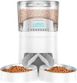 Automatic Cat Feeder, HoneyGuaridan 4.5L Pet Feeder For 2 Cats Dogs Food Dispenser Auto Cat Feeder – 6 Meal Portion Control, Distribution Alarm, Programmable Timer Feeder, Customizable Voice Recorder -Zoo Shop 41ROPQzf9GL. AC