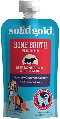 Solid Gold Turkey Bone Broth For Dogs - Grain Free Dog Food Topper Rich In Collagen And Superfoods - Nutrient Dense Dog Gravy Topper For Dry Food - Promotes Gut Health And Hydration - 12 Pack -Zoo Shop 41RTFfFgeUL. AC