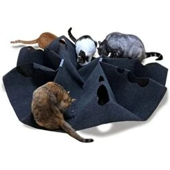 Cat Play Rug For Indoor Cats, Cat Activity Sniffing Mat Pad Snuffle Feeder Mat Interactive Behavioral Training Rug For Cats Dogs -Zoo Shop 41RXaswVKWL