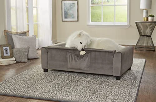 Enchanted Home Pet Gray Luna Pet Sofa, 41.75" L X 26.5" W, Large 4 Enchanted Home Pet Gray Luna Pet Sofa, 41.75" L X 26.5" W, Large - Image 2