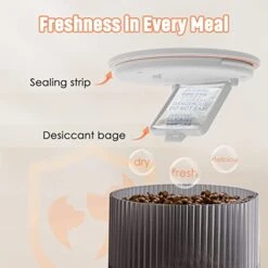 Upgrade Automatic Cat Feeders For Cats And Dogs, 2.4G WiFi Smart Pet Feeder With APP Control, 2.5L Pet Dry Food Dispenser With Food Shortage Sensor And Stainless Steel Bowl -Zoo Shop 41RcSaMDx5L