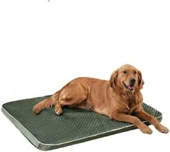 SHRADS Canvas Pet Dog Bed Mat Thin Washable Dog Crate Mattress Non Slip Memory Foam Orthopedic Dog Bed (Medium,Blue) -Zoo Shop 41RnX1d1joL. AC 1