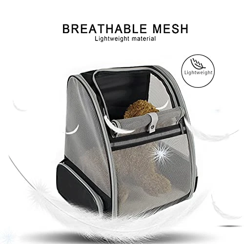 L Cloud Lightweight Pet Cage, Foldable Pet Carrier, Fully Transparent Pet Travel Carrier With Breathable Mesh And Food Bag For Medium Puppy And Cats 5 L Cloud Lightweight Pet Cage, Foldable Pet Carrier, Fully Transparent Pet Travel Carrier With Breathable Mesh And Food Bag For Medium Puppy And Cats - Image 3