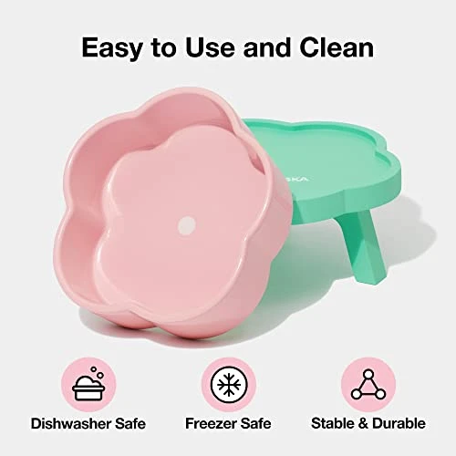 VETRESKA Ceramic Raised Dog Bowl Elevated Dog Bowl For Large Medium Small Dogs Cute Food And Water Bowl With Non-Slip Stand Pink Dog Cat Pet Feeding Dish Bowls, Medium 4 VETRESKA Ceramic Raised Dog Bowl Elevated Dog Bowl For Large Medium Small Dogs Cute Food And Water Bowl With Non-Slip Stand Pink Dog Cat Pet Feeding Dish Bowls, Medium - Image 2