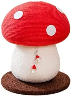 JYDQM Pet Cats Tree Toy With Ball Sisal Scratching Post For Kitten Climbing Bite Resistant Mushroom Cats Grinding Claw Post (Color : A, Size : M Code) -Zoo Shop 41RxubP8trL. AC