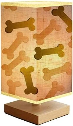 Bedside Lamps Veterinary Seamless With Pets Medicines And Food A Cat In A Collar And Reading Nightstand Lamp, Minimalist Wood Base Rectangular Fabric Shade Table Lamp For Bedroom Living Room -Zoo Shop 41RzLeJuPBL. AC