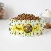 GENERIC Pet's Photo & Name Bowl, Personalized Sunflower Pattern Bowl, Dog Name Bowl, Cat Name Bowl, Gift For Pets, Ceramic Pet Bowl, Available In 2 Sizes -Zoo Shop 41S0CkNnSpL