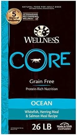 Wellness CORE Grain-Free High-Protein Dry Dog Food, Natural Ingredients, Made In USA With Real Meat, All Breeds, For Adult Dogs (Original Turkey & Chicken, 4-Pound Bag) -Zoo Shop 41S3wuvrh7L. AC 1