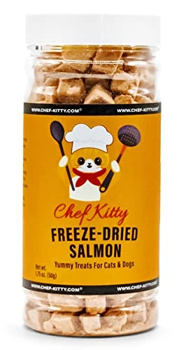 Chef Kitty - Premium Freeze Dried Cat Treats Salmon 1.75oz 4 Chef Kitty - Premium Freeze Dried Cat Treats Salmon 1.75oz - Image 2