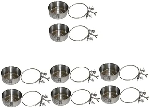 Bird Cage Mount Bowl Bunny Food Rabbit Food 6 Pcs Feeder Silver Stainless Steel Alloy Stainless Steel Dog Bowls Pet Feeder Metal Bird Feeder 10 Bird Cage Mount Bowl Bunny Food Rabbit Food 6 Pcs Feeder Silver Stainless Steel Alloy Stainless Steel Dog Bowls Pet Feeder Metal Bird Feeder - Image 8