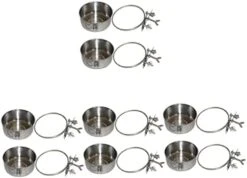 Bird Cage Mount Bowl Bunny Food Stainless Steel Dog Bowls 8 Pcs Feeder Silver Stainless Steel Alloy Rabbit Food Pet Feeder Metal Bird Feeder -Zoo Shop 41SJgrYIZyL. AC