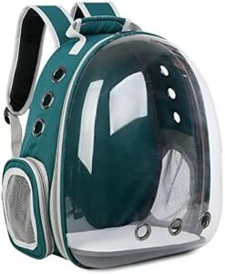 Cat Carrier Breathable Pet Backpack, Small Dog And Cat Backpack, Travel Space Capsule Cage Pet Carrier (Color : Light Green) -Zoo Shop 41SMUbPvLBS. AC