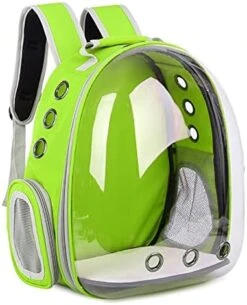Cat Carrier Breathable Pet Backpack, Small Dog And Cat Backpack, Travel Space Capsule Cage Pet Carrier (Color : Light Green) -Zoo Shop 41Sbmy89ltS. AC