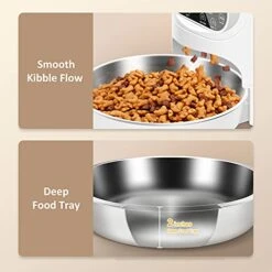 Automatic Cat Feeder, 4.5L Auto Pet Dry Food Dispenser, Stainless Steel Pet Food Dispenser For Cats And Dogs With Voice Recorder, Portion Control And Programmable Timer For 4 Meals Per Day -Zoo Shop 41SkJvMHM4L