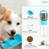 Paoakaola Dog Water Bottle 2 In 1, Leak Proof Portable Pet Water Bottle With Food Container, Outdoor Portable Water Dispenser For Cat, Rabbit, Puppy For Walking, Hiking, Camping, Travel(19oz Blue) -Zoo Shop 41SoTbZsZrL