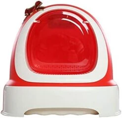 Luckxuan Cat Litter Box Cat Litter Bowl Full Closed Drawer Cat Food Cat Toilet Large Cat Sand Bowl Anti-Splashing Cat Pot Pot Pull Deodorant Cats Litter Pan (Color : Red) -Zoo Shop 41T5LlmetxL. AC