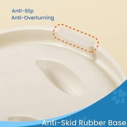 Gonalulu Slow Feed Dish For Cats And Small Dogs, Fish Pool Design Pet Slow Feeder With Higher Edges, Fun Interactive Cat Puzzle Feeder Healthy Eating Diet Made Of Safe And Quality Material(White+Oval) -Zoo Shop 41TZuvc2OSL