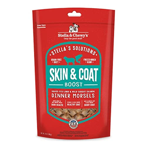 Stella & Chewy’s – Stella’s Solutions Skin & Coat Boost – Grass-Fed Lamb & Wild-Caught Salmon Dinner Morsels – Freeze-Dried Raw, Protein Rich, Grain Free Dog Food – 13 Oz Bag 3 Stella & Chewy’s – Stella’s Solutions Skin & Coat Boost – Grass-Fed Lamb & Wild-Caught Salmon Dinner Morsels – Freeze-Dried Raw, Protein Rich, Grain Free Dog Food – 13 Oz Bag