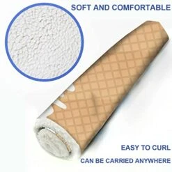 GENERIC Yellow Machine Washable Warm Mattress For Dogs And Cats Breakfast Food Cartoon Like Image Mat Double Layer Washable For Dog Bed, Couch, Sofa, Car Fast Food Dessert 25" X 35" -Zoo Shop 41TvP7FFS2L