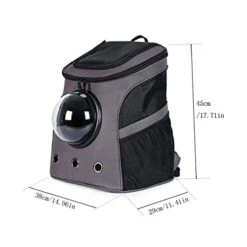 JOZZY Pet Travel Bag Large Pet Backpack Portable Space Capsule Breathable Window Cat Carrier Dog Bag Pets Products Accessories Portable Travel Bags (Color : Gold) -Zoo Shop 41UCNlCedzL