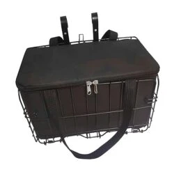 Kowaku Front Handlebar Bike Basket With Storage Bag Hanging Basket Detachable Multifunctional Small Pet Carrier For Storage Vegetables And Fruits