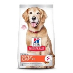 Hill's Science Diet Senior Adult 7+ Dog Dry Food, Perfect Digestion, Chicken Recipe, 12 Lb. Bag
